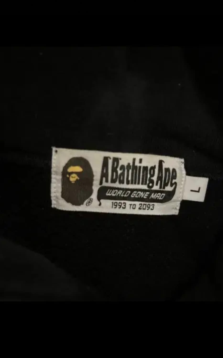 베이프 샤크 후드티 블랙 정품 L 상품이미지3