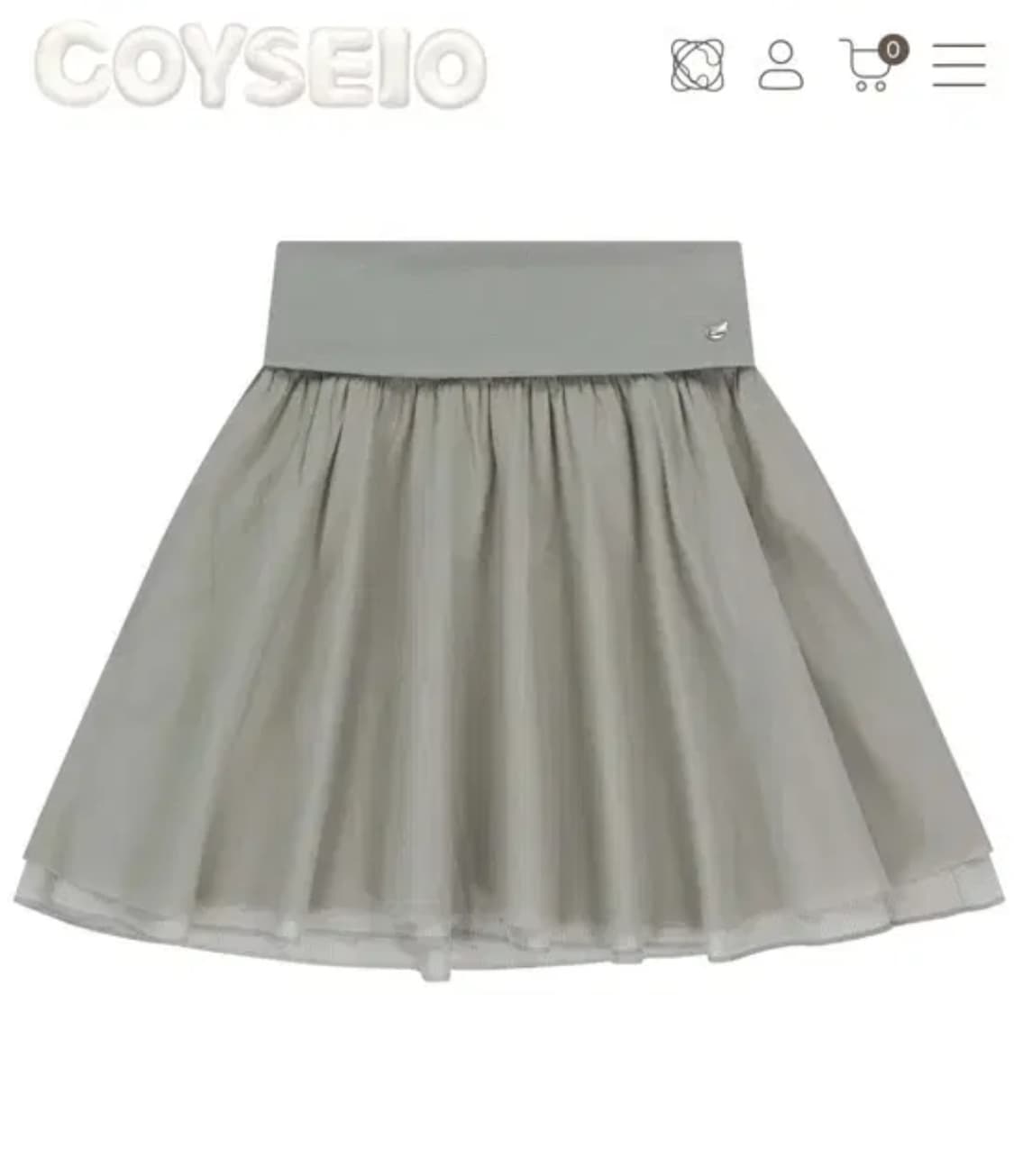 코이세이오 더블 셔링 스커트 그레이 사이즈2 상품이미지1