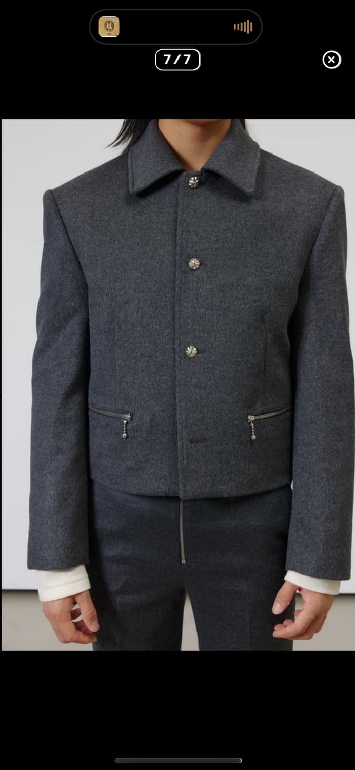 알포/ 캐시미어 - CROP JACKET(그레이) 상품이미지6