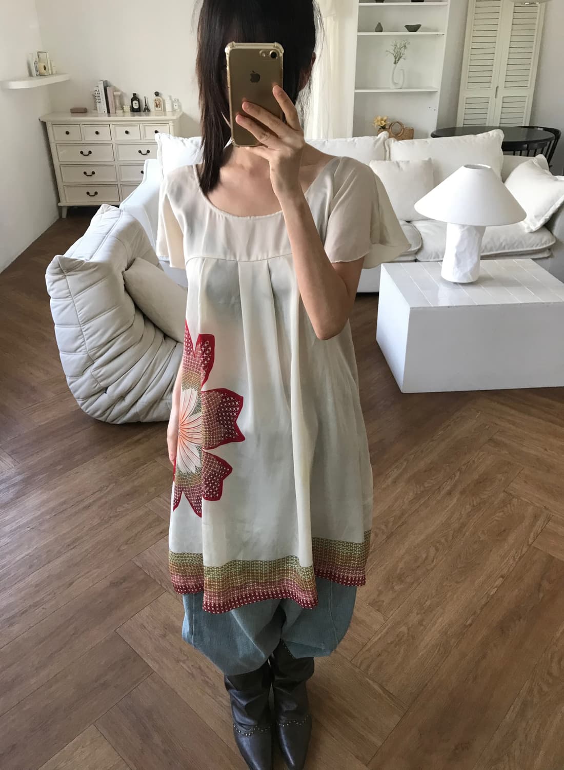 vintage flower pattern one-piece 상품이미지2