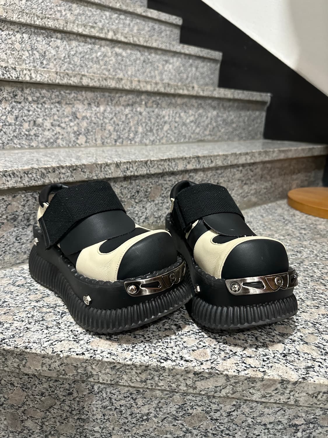 고스 펑크 메탈 통굽 슈즈 플랫폼 y2k 메리제인 JPN 하라주쿠 상품이미지1