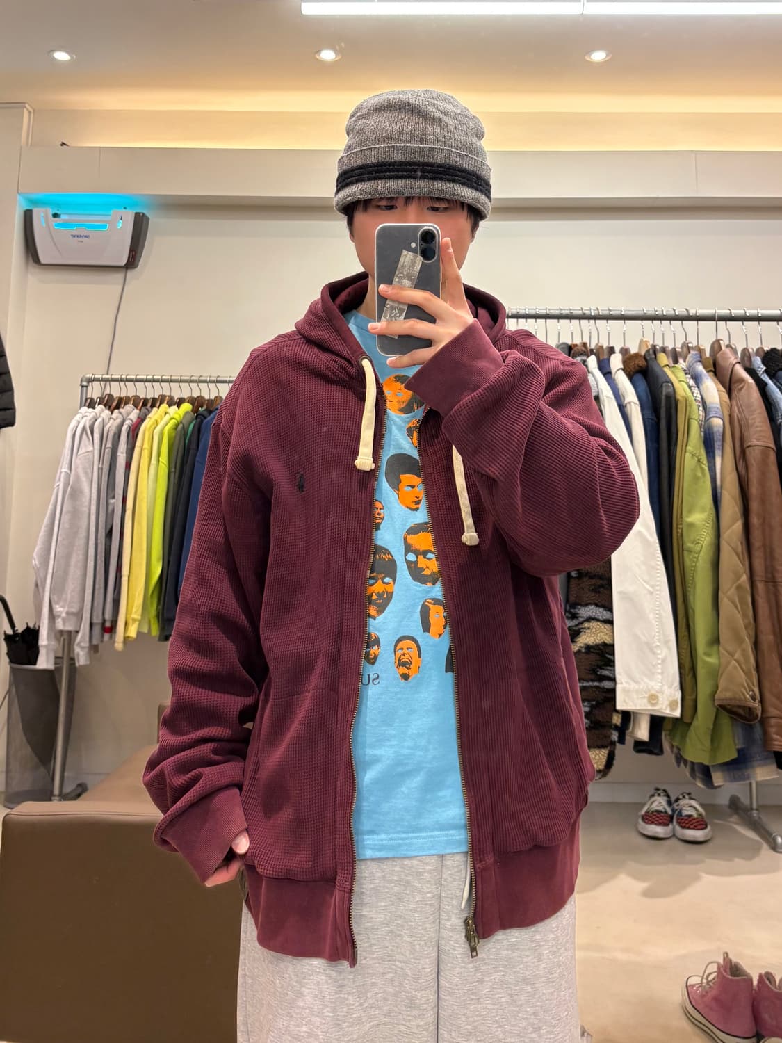 폴로 랄프로렌 투웨이 와플 후드집업 상품이미지7