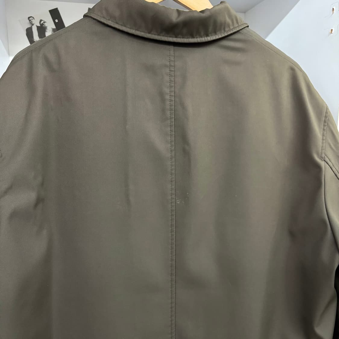 (L) 입생로랑 로고 자수 싱글 발마칸 코트 상품이미지4