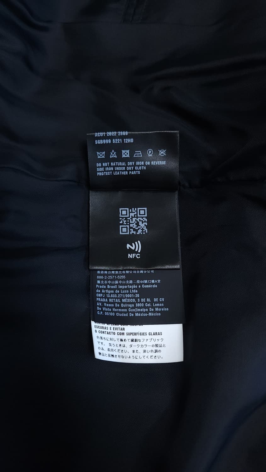 [L] 프라다 벨벳 블루종 자켓 블랙(SGB999) 상품이미지6