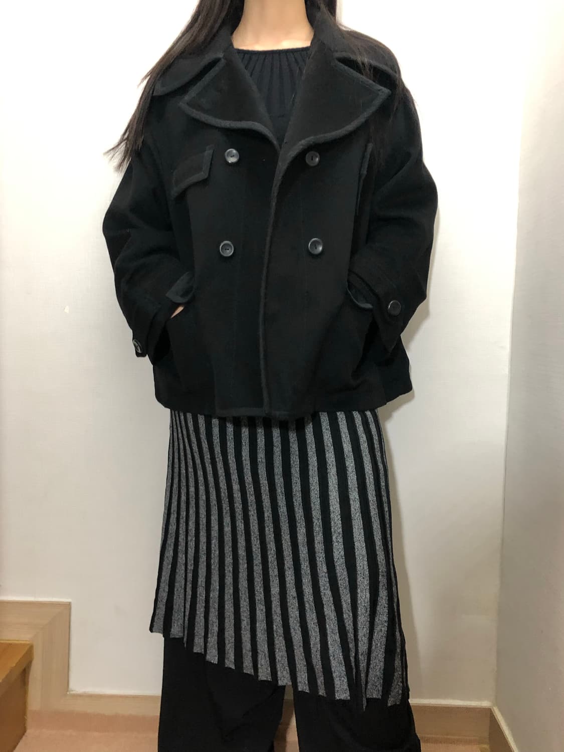 빈티지 블랙 울 자켓 상품이미지3