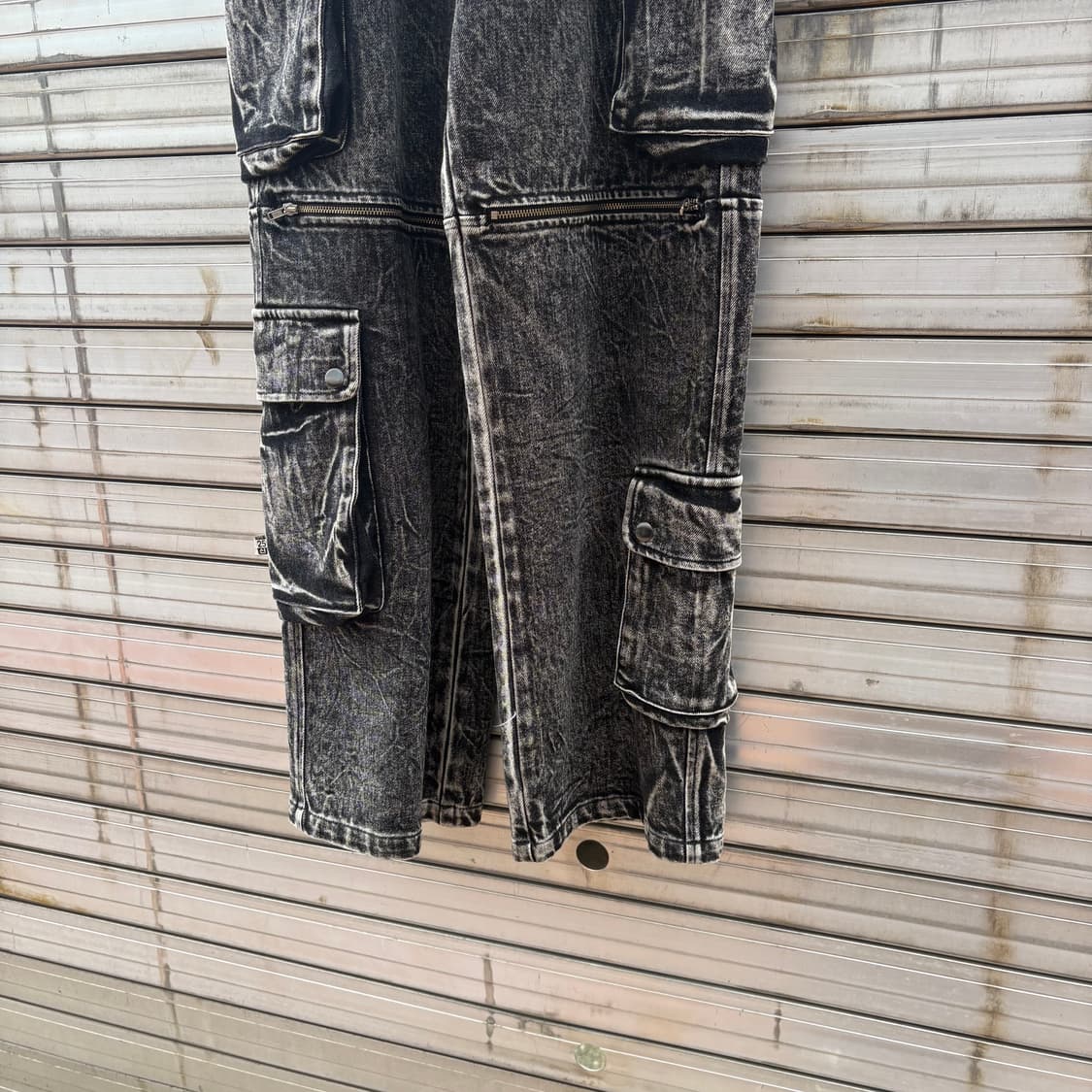 웨스트폴 애시드 워시 더블 카고 데님 팬츠 상품이미지6