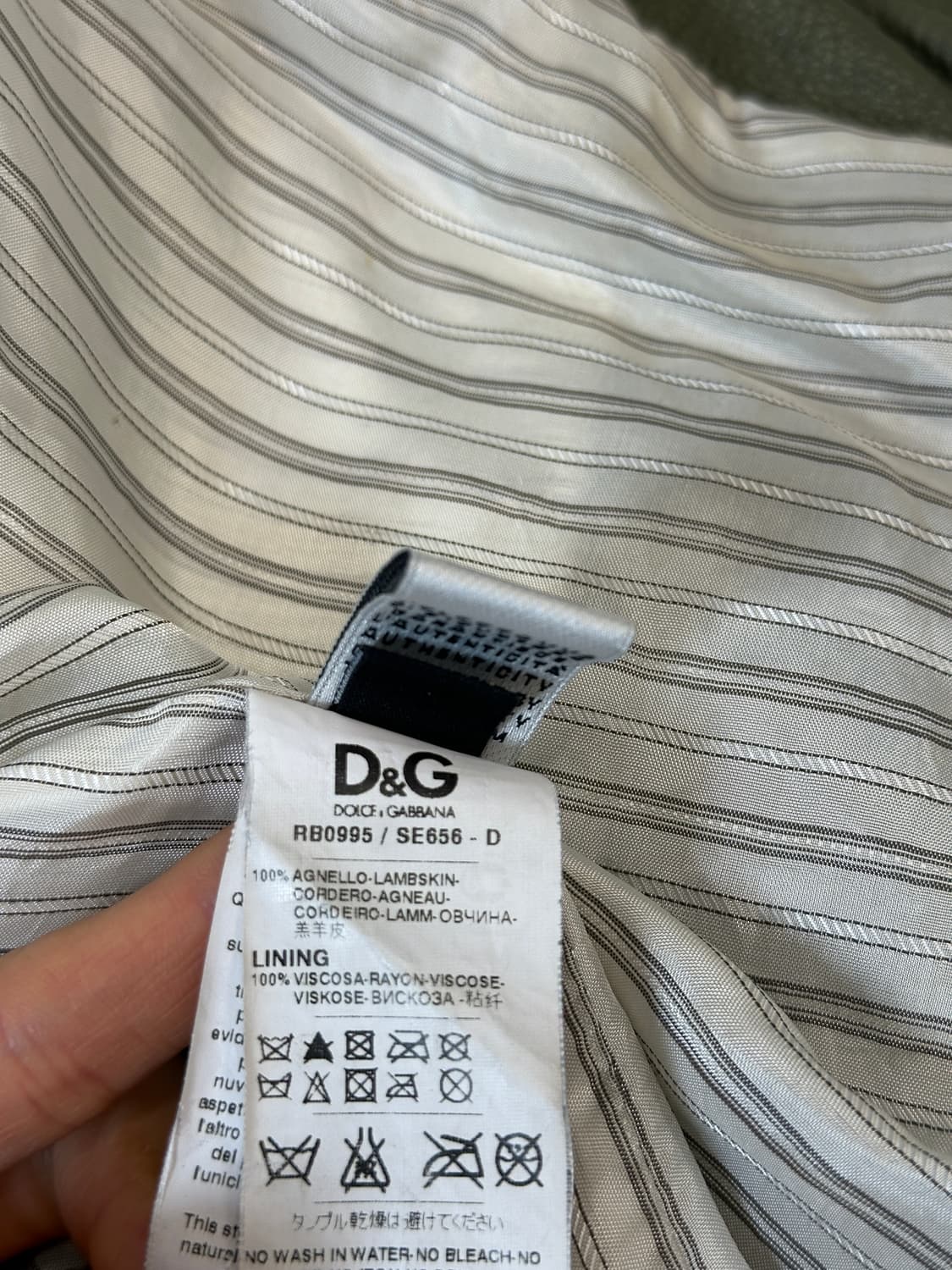 54)돌체앤가바나 램스킨 자켓 (olive green) 상품이미지4