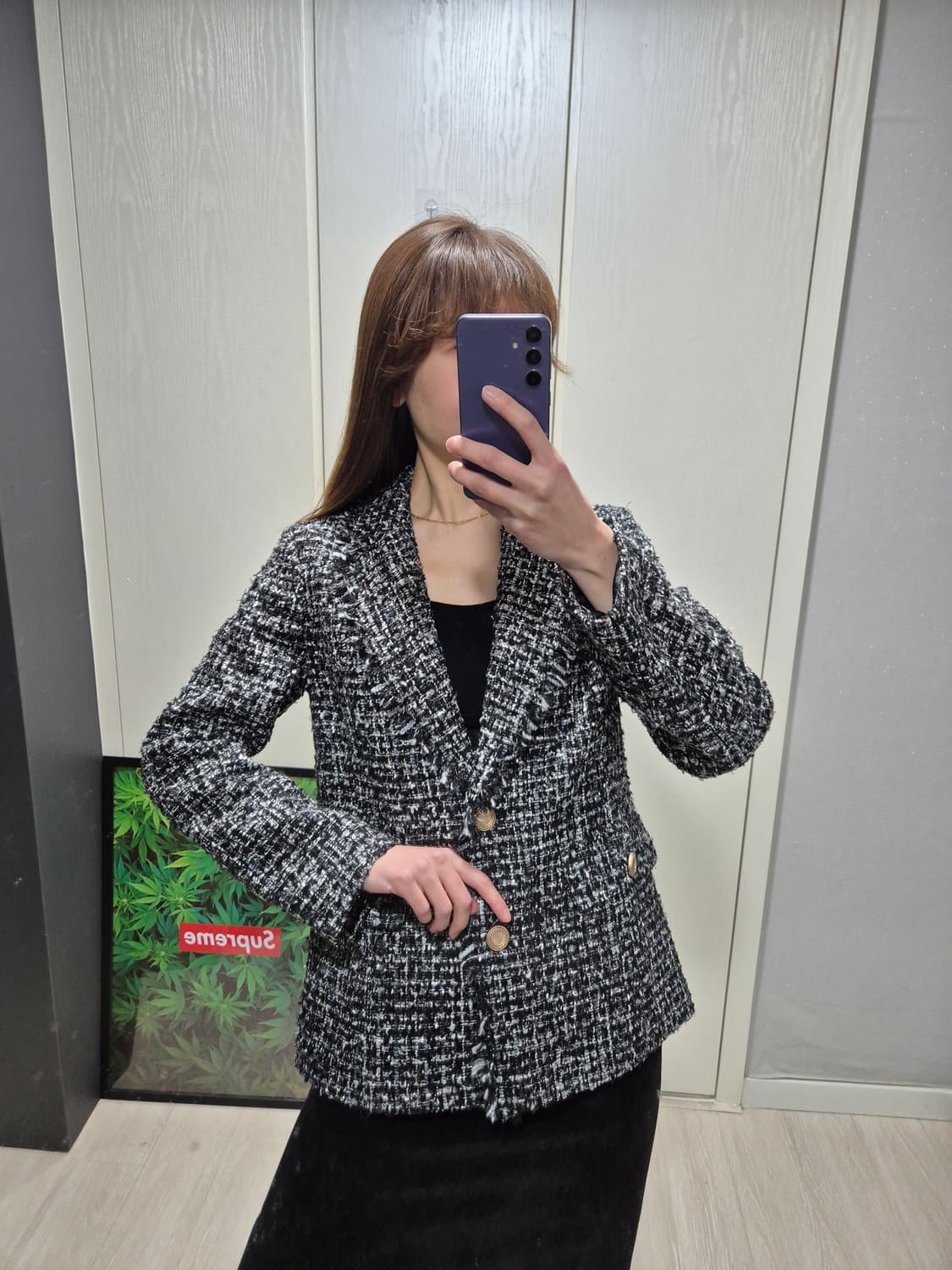 마리끌레르. 트위드 자켓 블랙 상품이미지9