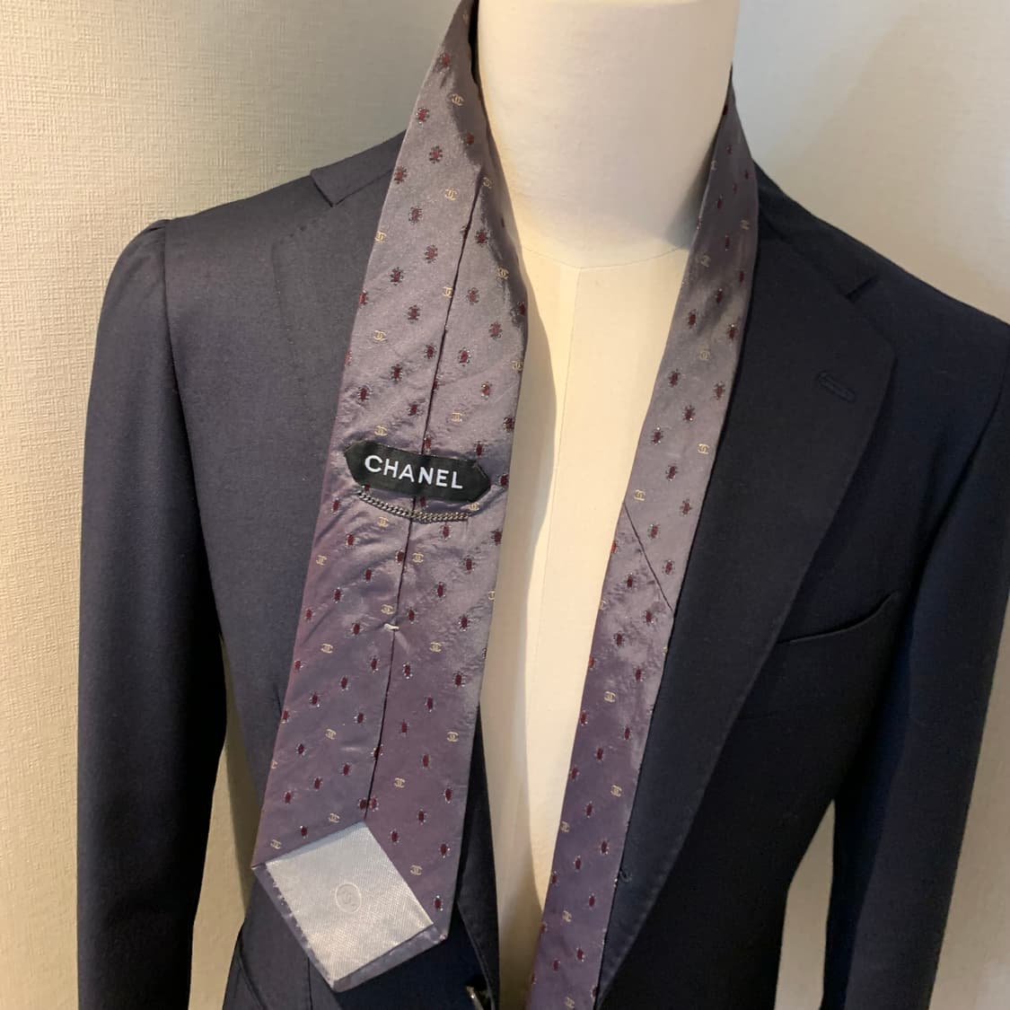 샤넬(CHANEL) CC 모노그램 명품넥타이 A등급 빈티지 상품이미지2