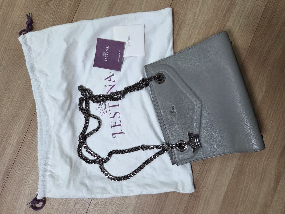 제이에스티나 SM 체인숄더백(그레이색) 상품이미지1