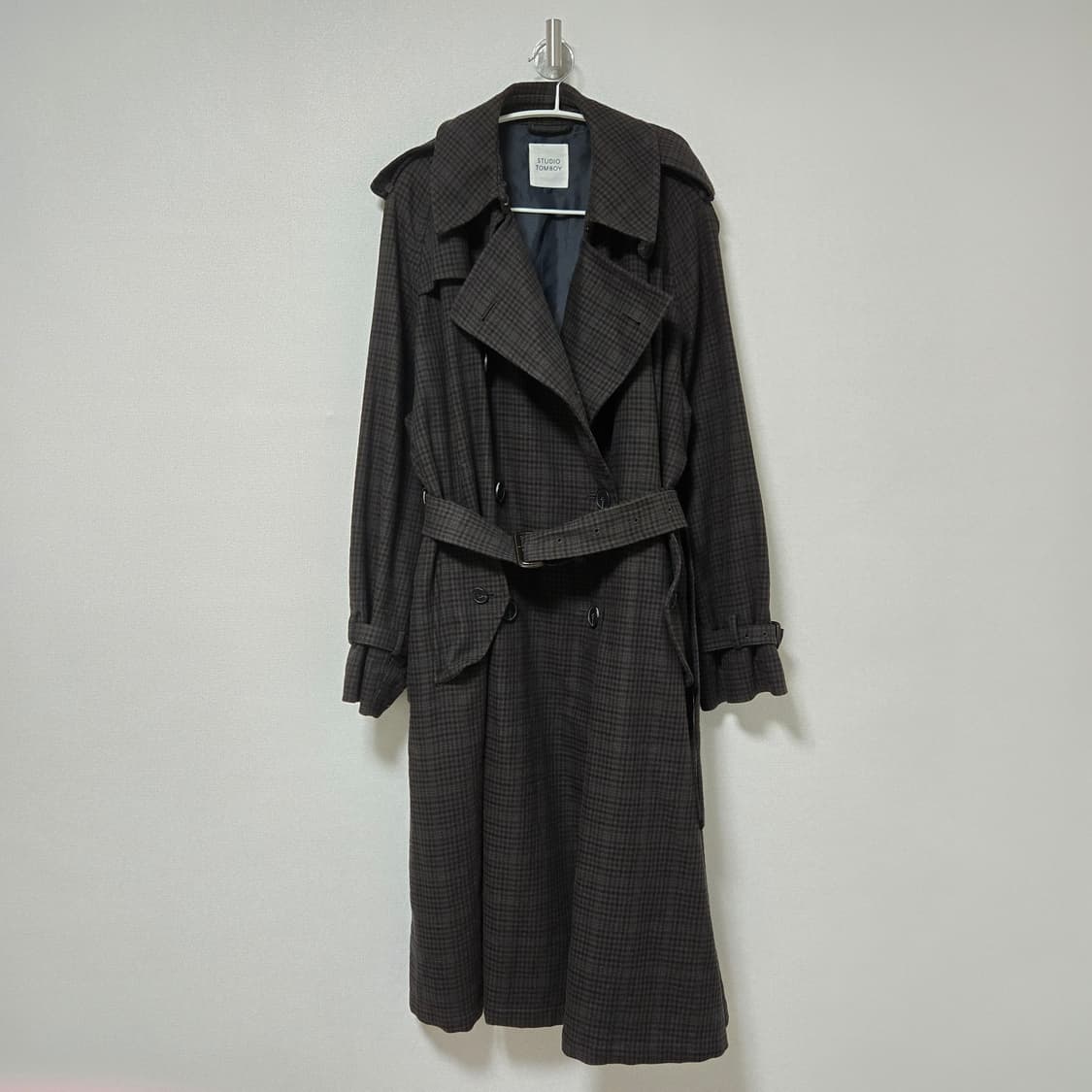 스튜디오톰보이 체크 트렌치코트/ 여성 코트/ 여자 코트 상품이미지1