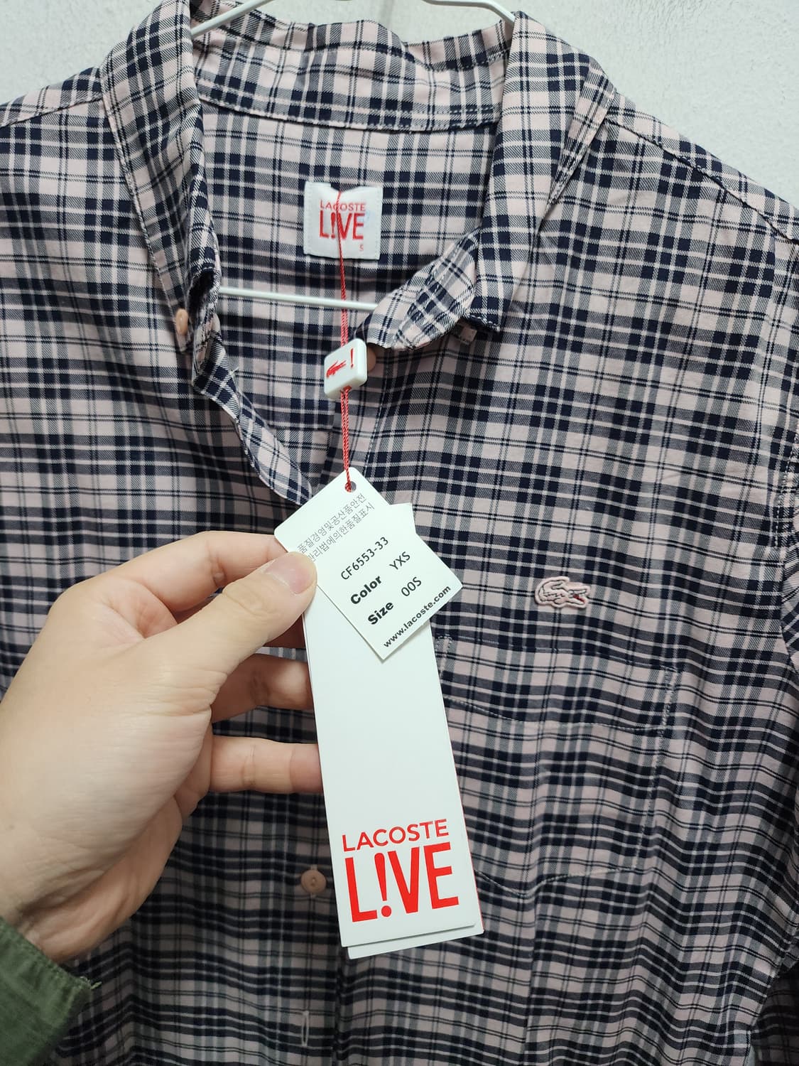 (새상품) 라코스테 홍콩 리미티드 체크셔츠 상품이미지4