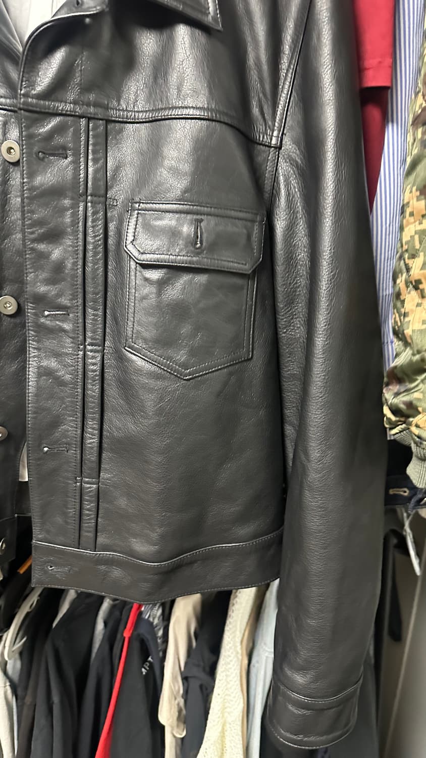 Tonywack 토니웩 블랙 레더 자켓 L 상품이미지5