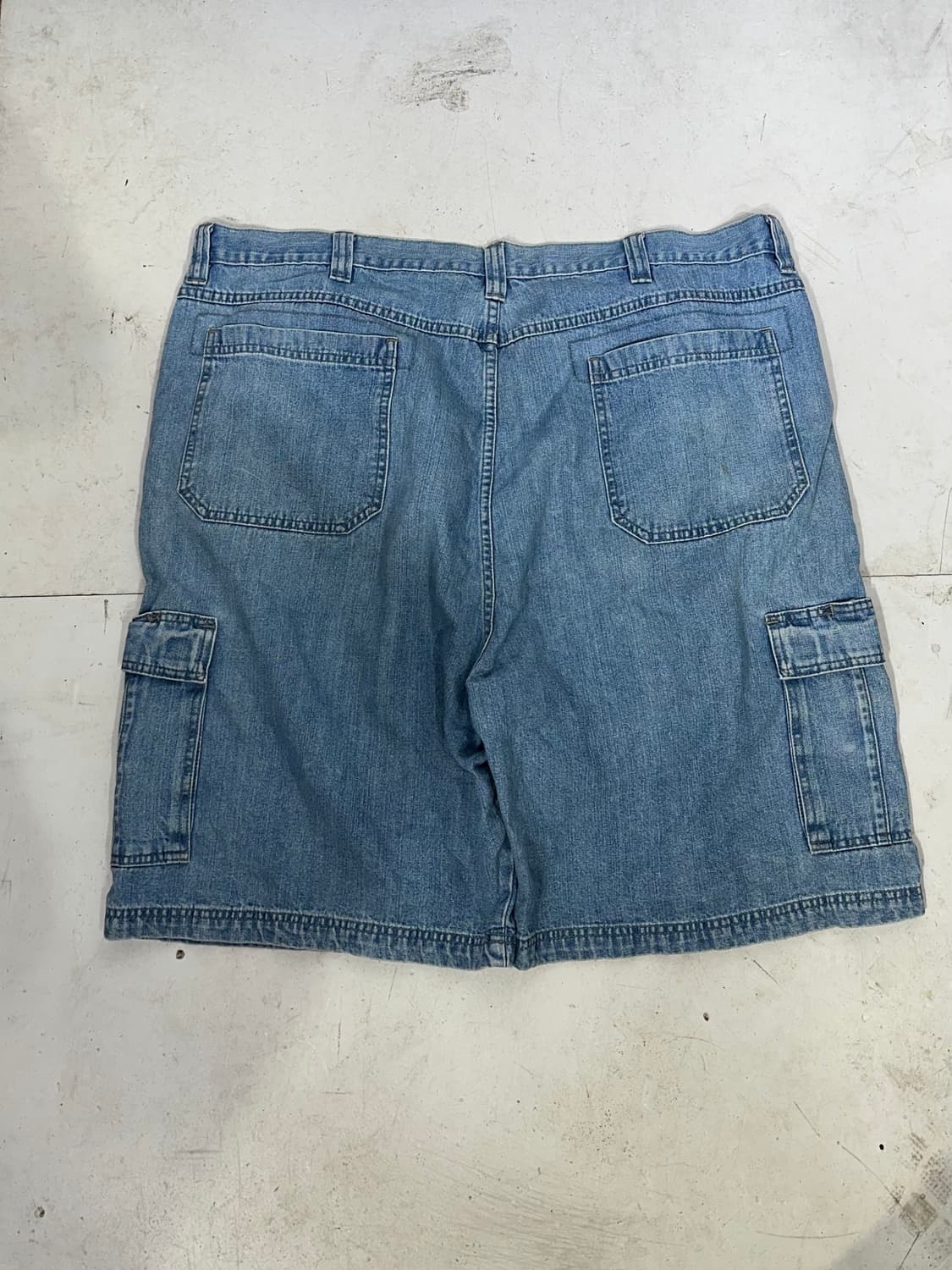 빈티지 연청 데님 카고 반바지 버뮤다 팬츠 상품이미지5