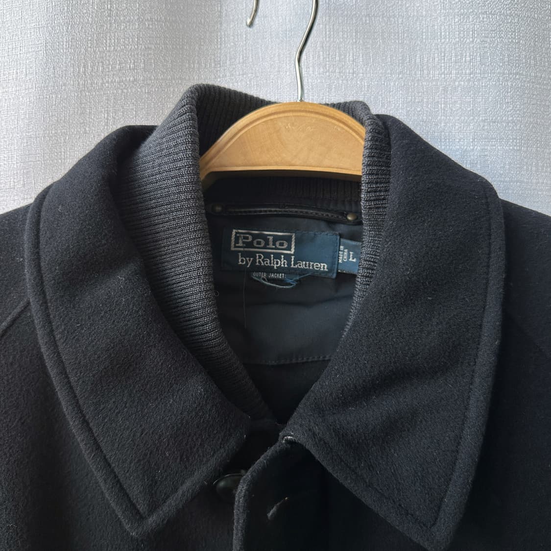 폴로 랄프로렌 투웨이 울 카코트 블랙 XL 상품이미지8