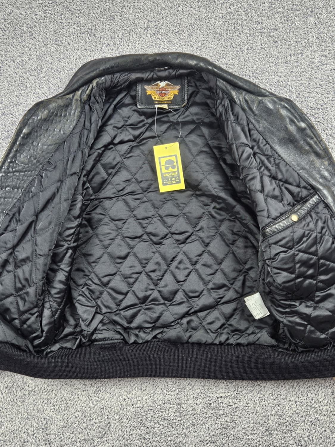 할리데이비슨 페이딩 배색 가죽 바시티 자켓 ( L ) / 10502 상품이미지8