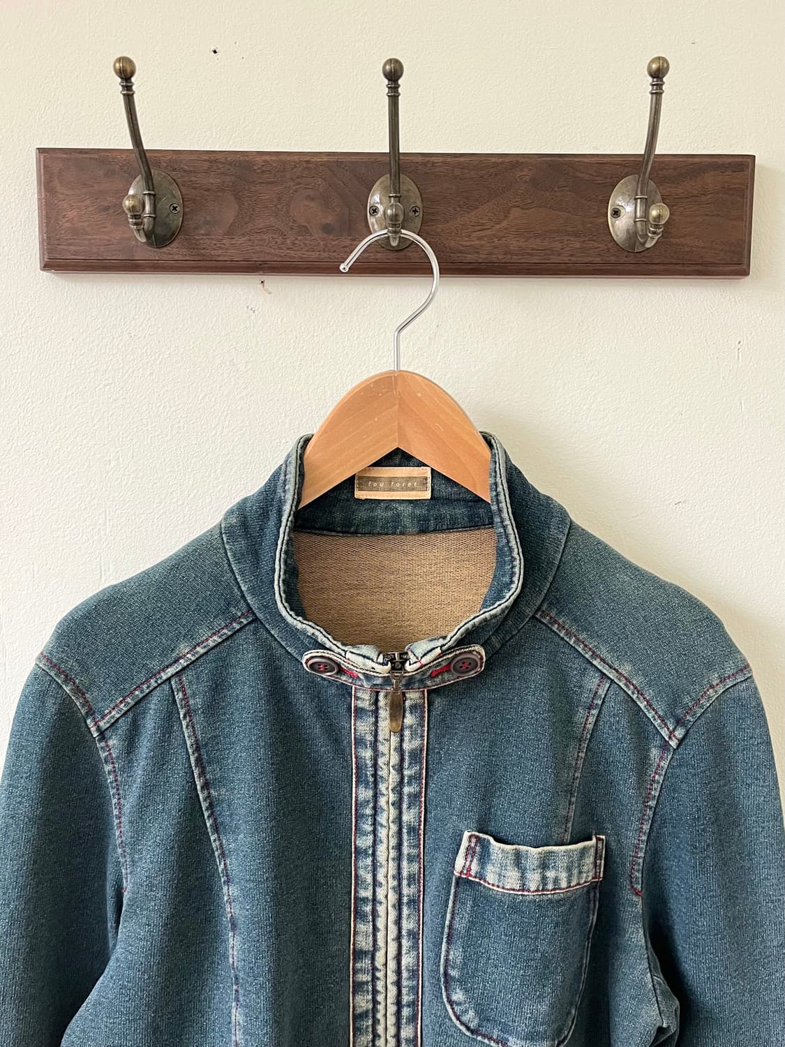 fou foret 스티치 데님 자켓 상품이미지2