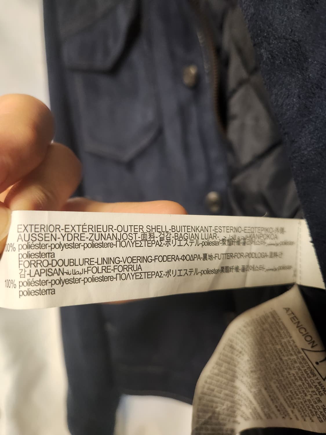 자라 스웨이드 누빔 자켓 퍼 탈부착 L 상품이미지4