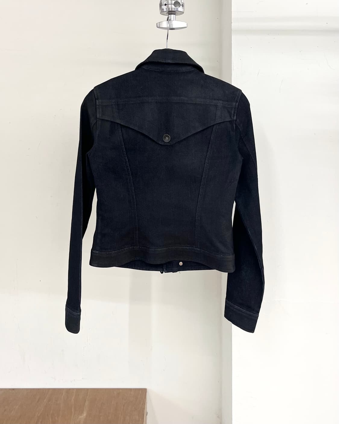 아르마니 익스체인지 블랙 데님 바이커 집업 자켓 상품이미지6