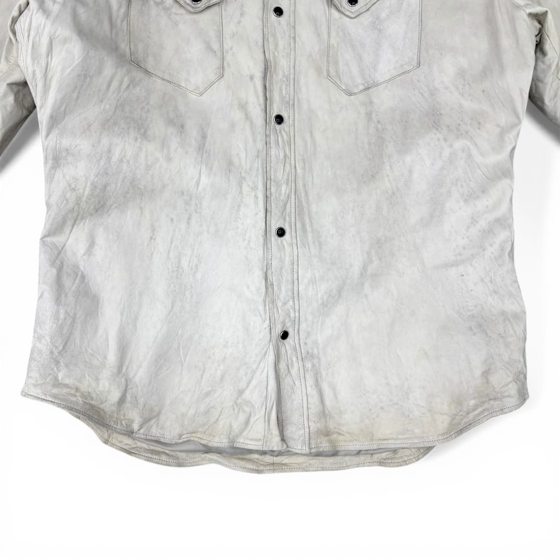 90's Fine Sportswear 카우 레더 셔츠 상품이미지7