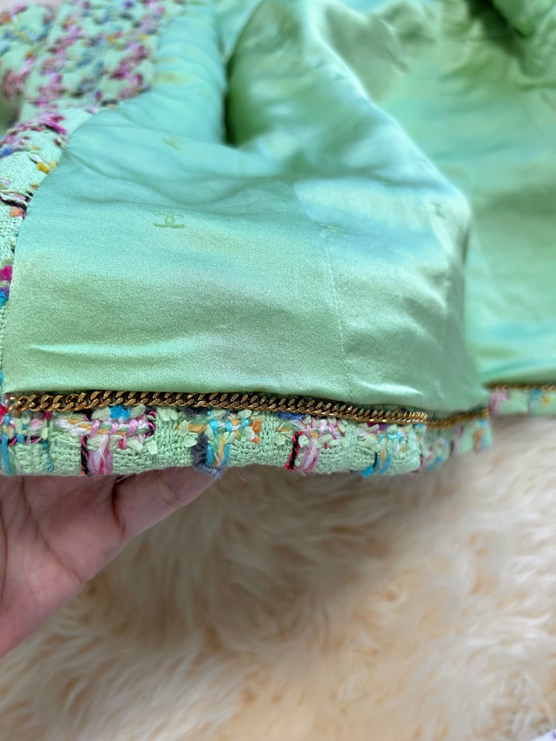 샤넬 1995 S/S collection 민트그린 트위드자켓 상품이미지9