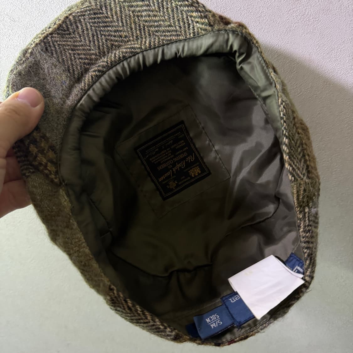 폴로 랄프로렌 울 체크패턴 헌팅캡 M (58cm) 상품이미지8