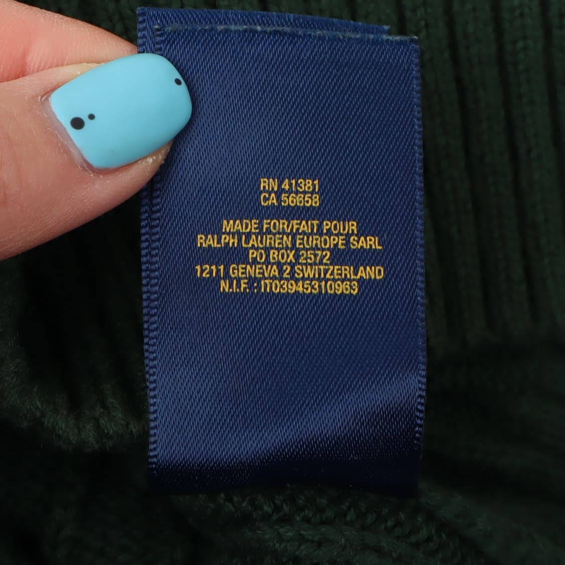 폴로 랄프로렌 그린 코튼 케이블 니트 상품이미지10