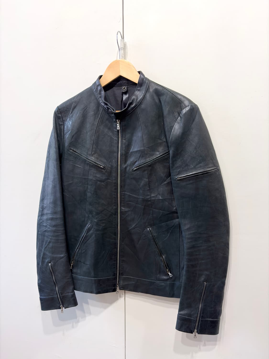 wjk 싱글 라이더 레더 자켓 상품이미지2