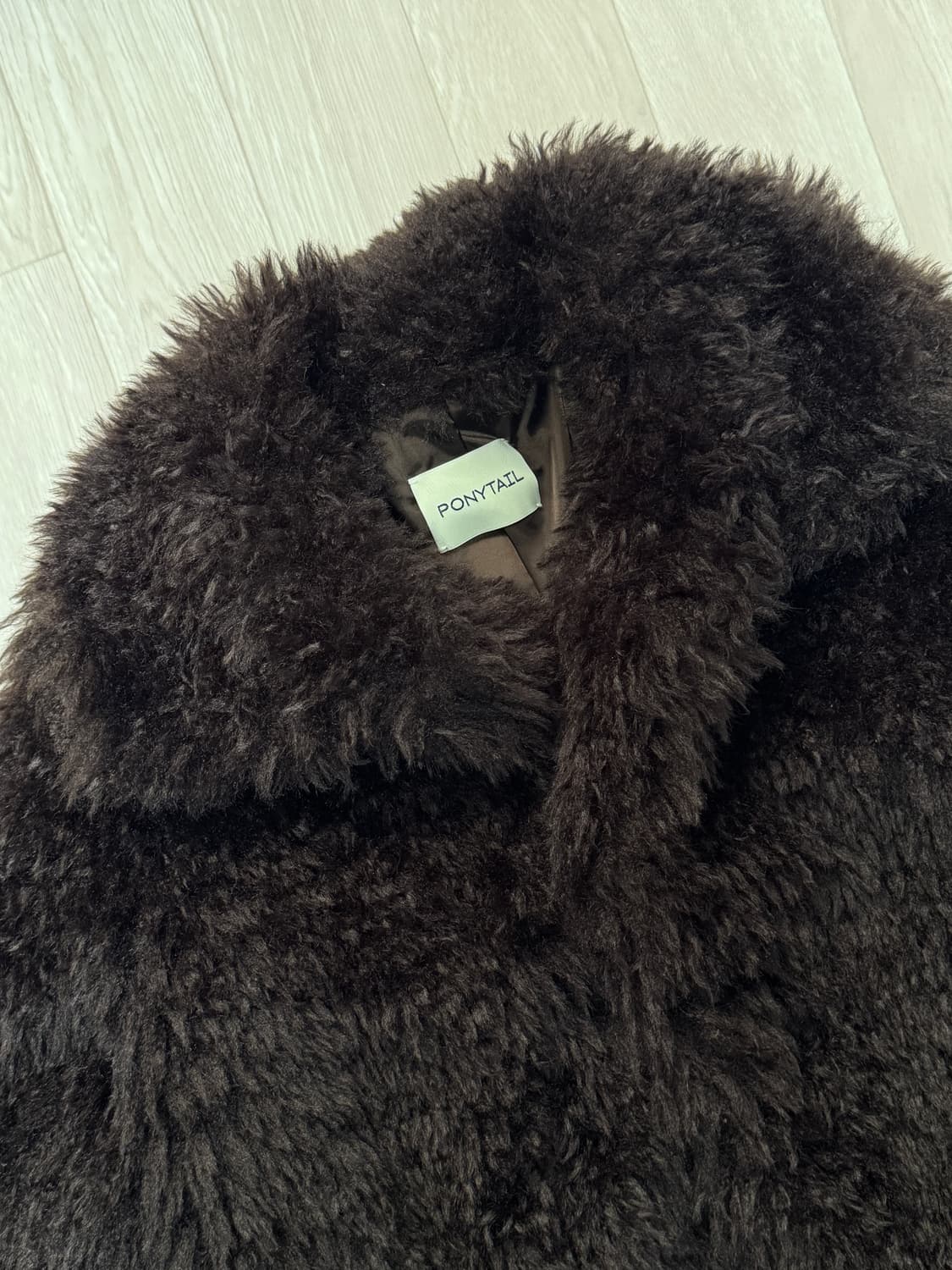 포니테일 PONYTAIL 퍼자켓 브라운 상품이미지4