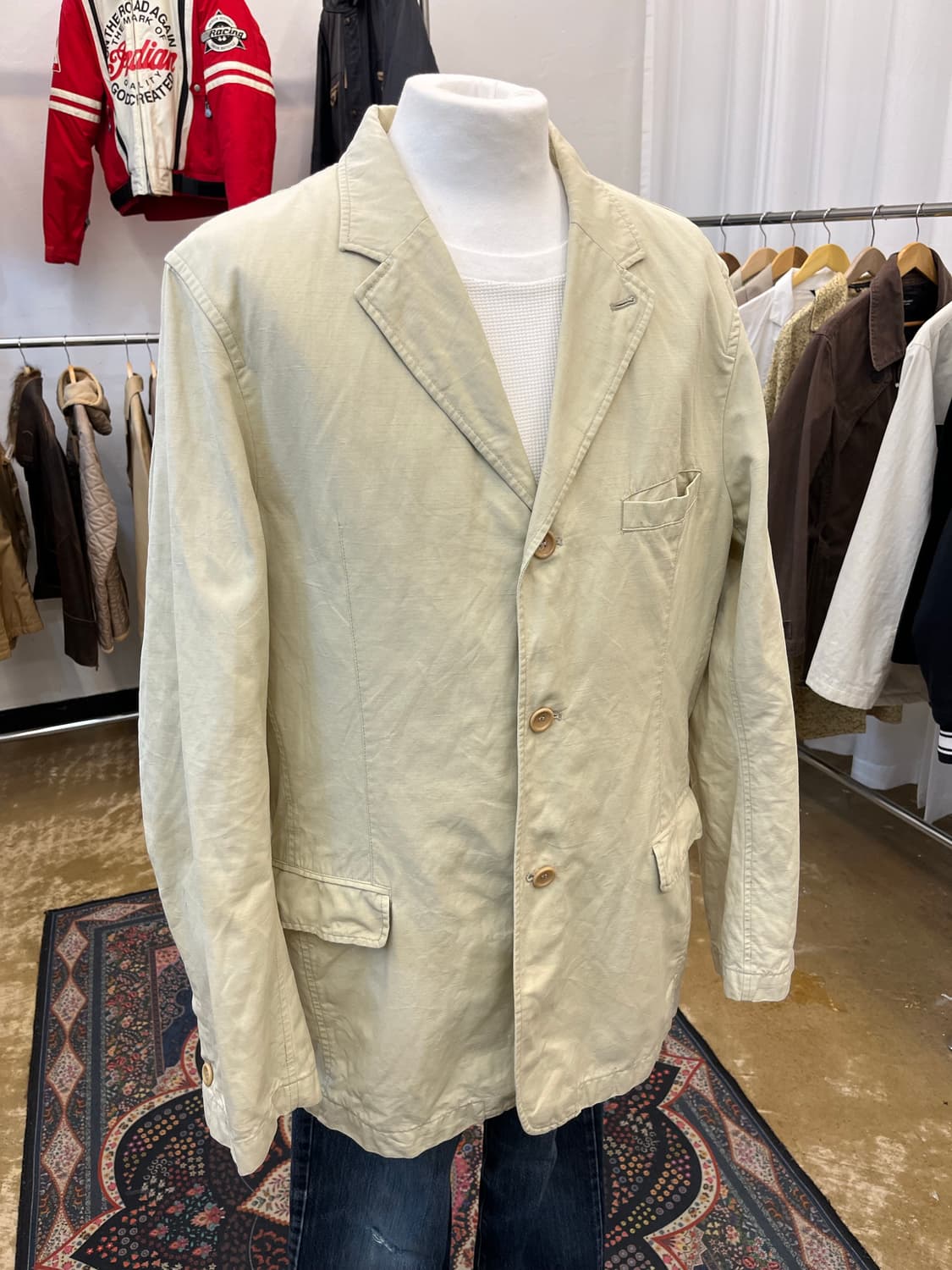 뉴 맨 린넨 블렌드 롱 블레이저 자켓 상품이미지1