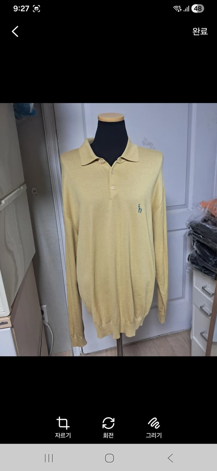 헤지스 남성 카라 모 100% 니트 100 상품이미지1