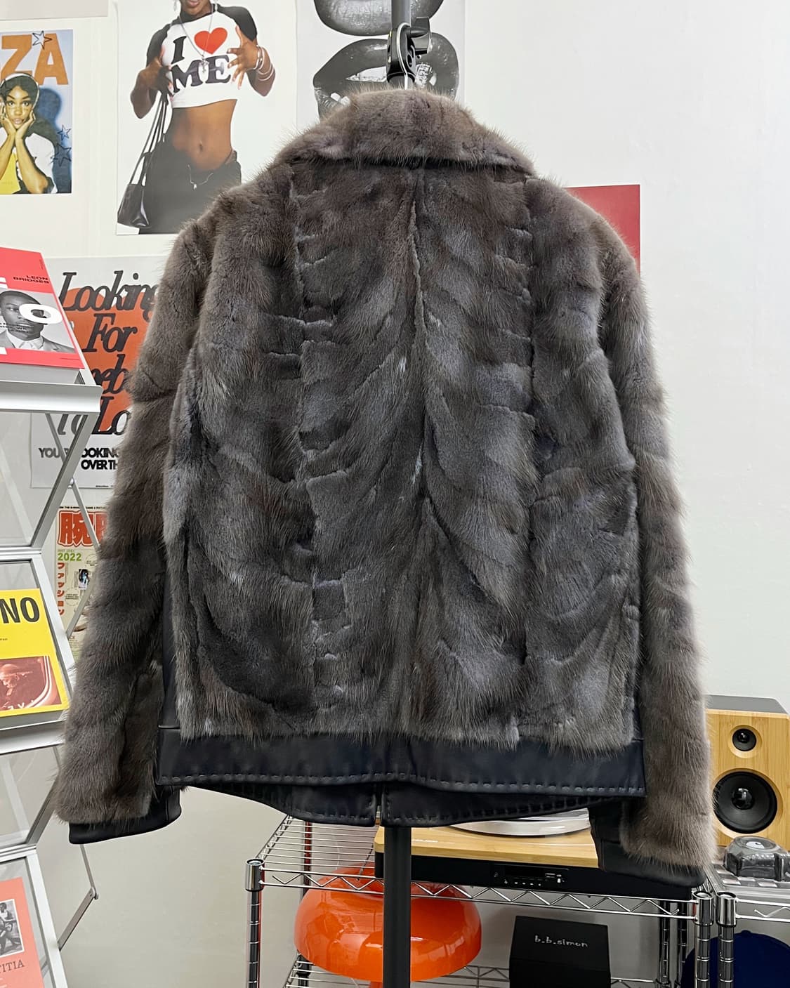 올드 빈티지 리얼 래빗 퍼 레더 자켓 상품이미지7