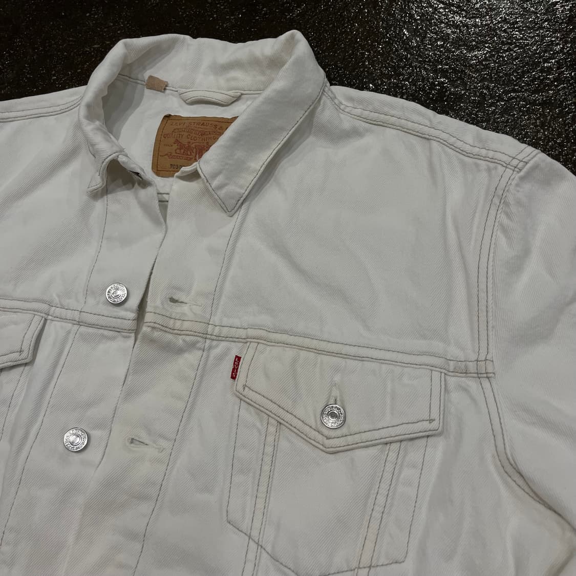 90s Levis 데님 트러커 자켓 (XL) 상품이미지3