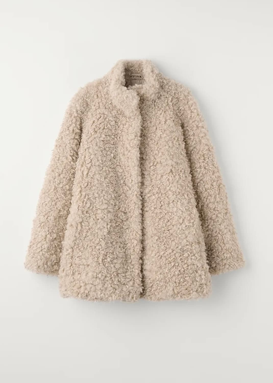 블랭크공삼 싱글 퍼코트 베이지 상품이미지5