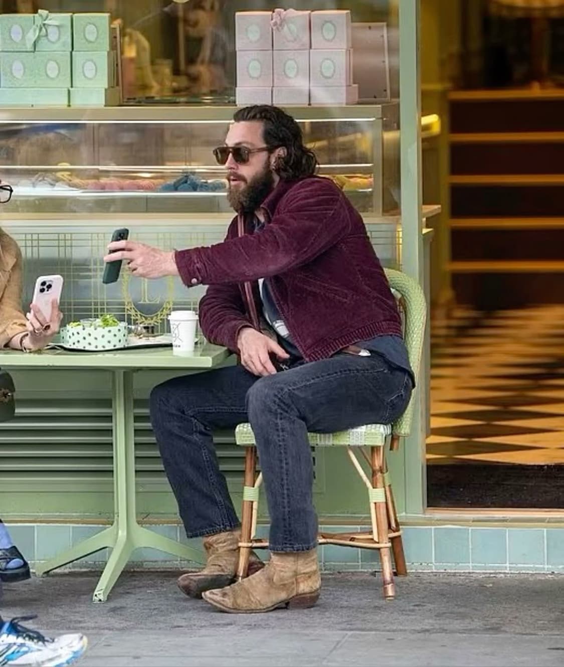 90's USA 토니라마 러프아웃 스웨이드 카우보이 웨스턴 부츠 상품이미지3