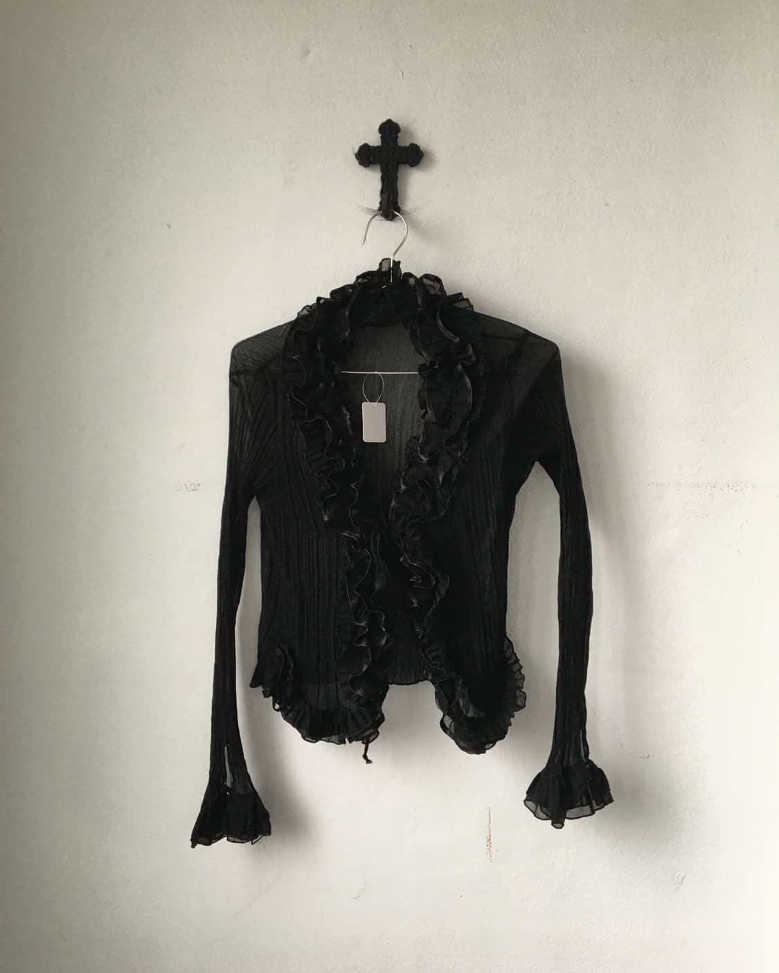 Ruffle point pleats cardigan 상품이미지2