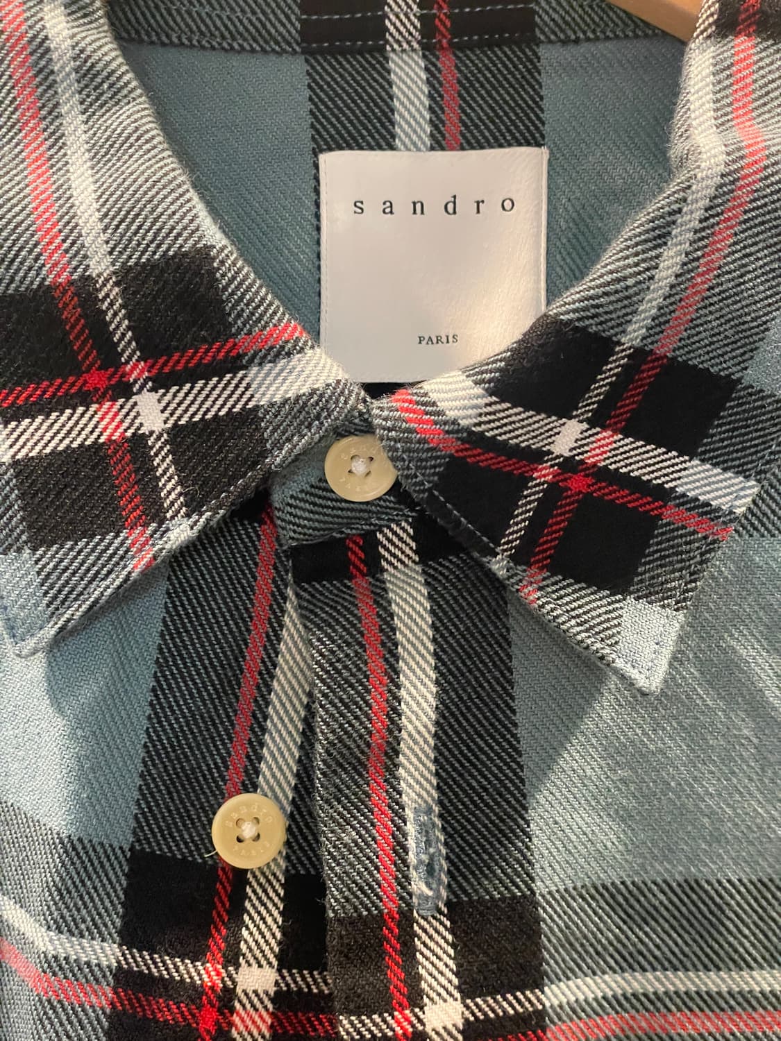 산드로옴므 체크 셔츠 판매합니다. (M사이즈) 상품이미지6