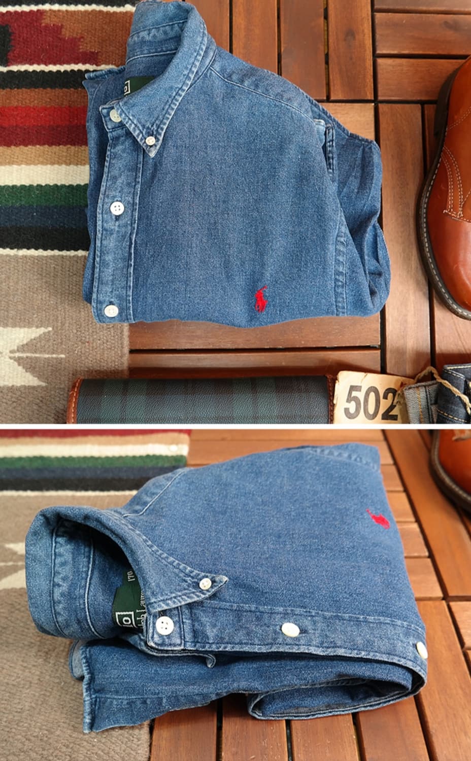 일본판 90s 폴로 랄프로렌 빈티지 청남방 상품이미지2