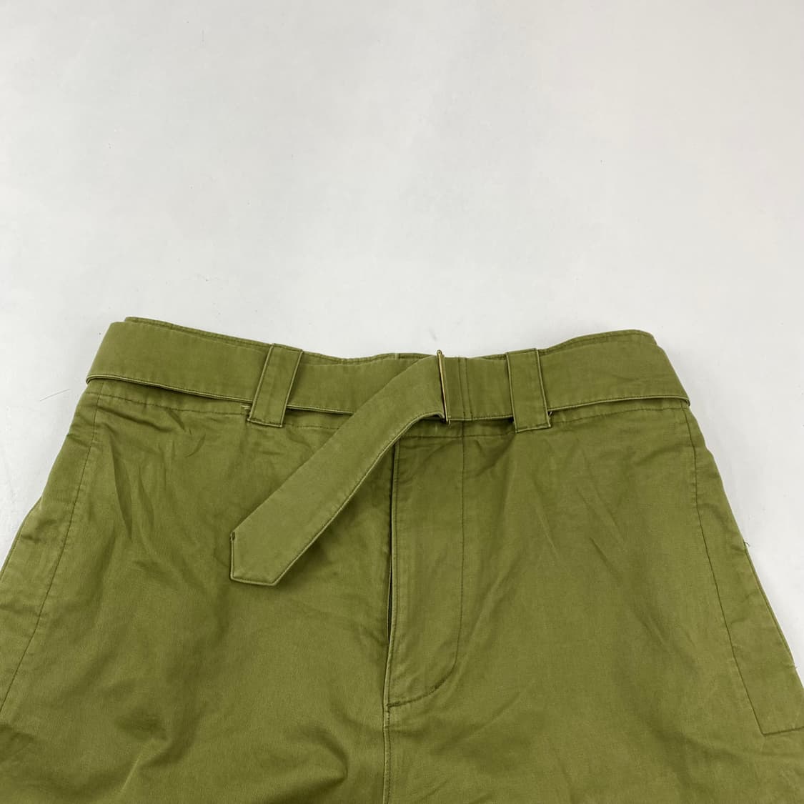 아웃스탠딩 벨트 디테일 카키 퍼티그 팬츠 (34) 상품이미지7
