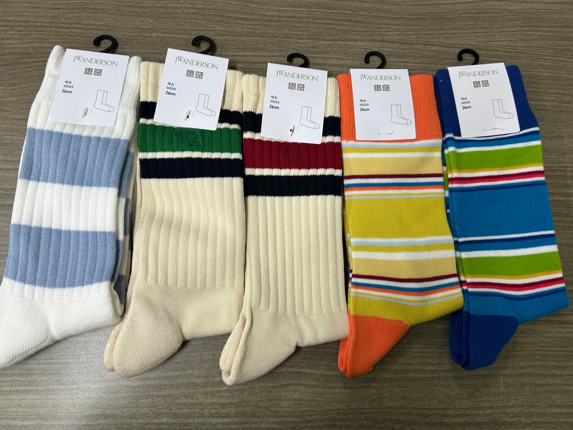 유니클로 JW앤더슨 양말 5켤레 26Cm 상품이미지1