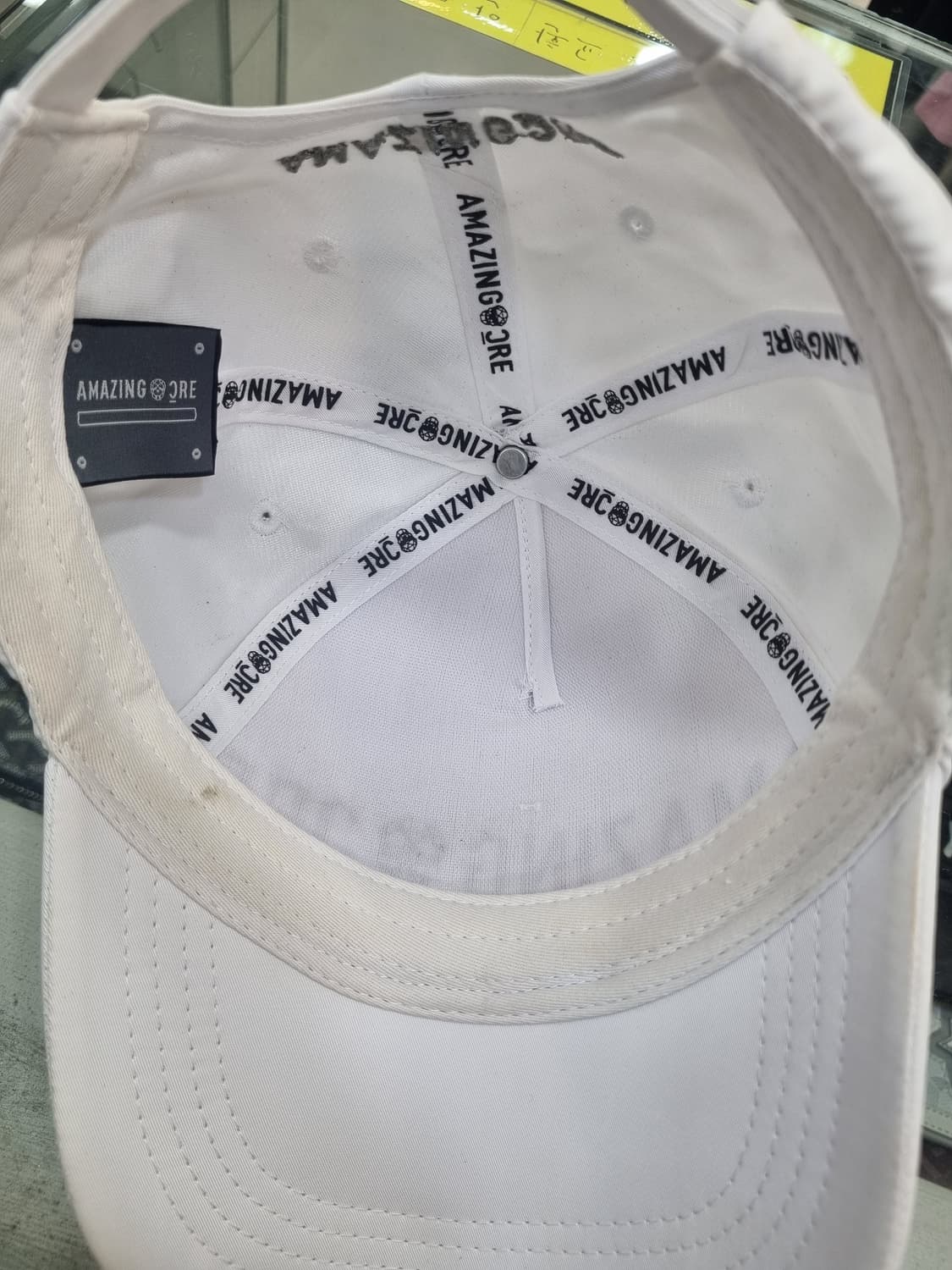어메이징크리 흰색 볼캡 상품이미지5