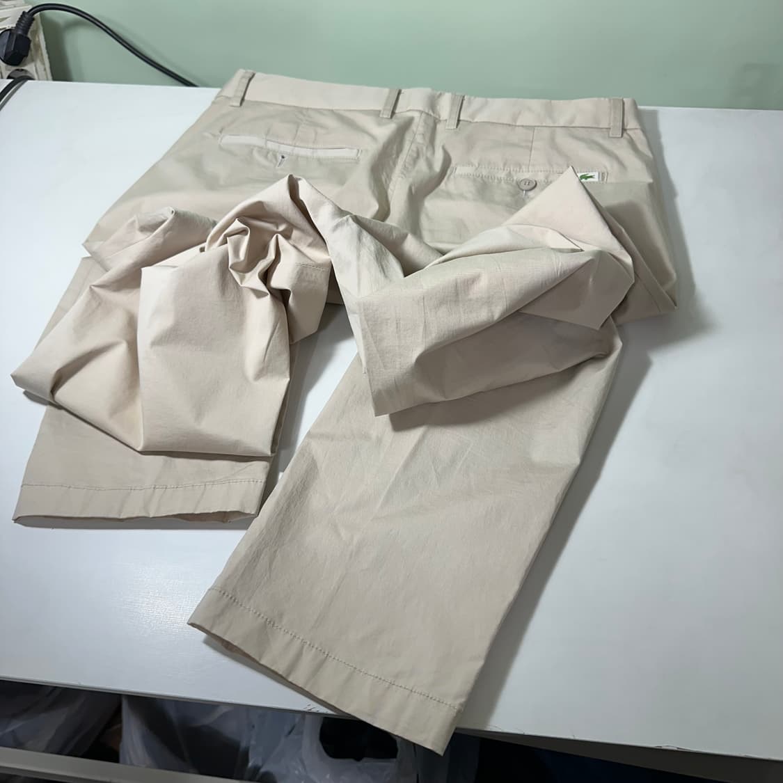 M-L 라코스테 라이트베이지 슬림레귤러핏 써머코튼 치노팬츠 상품이미지8