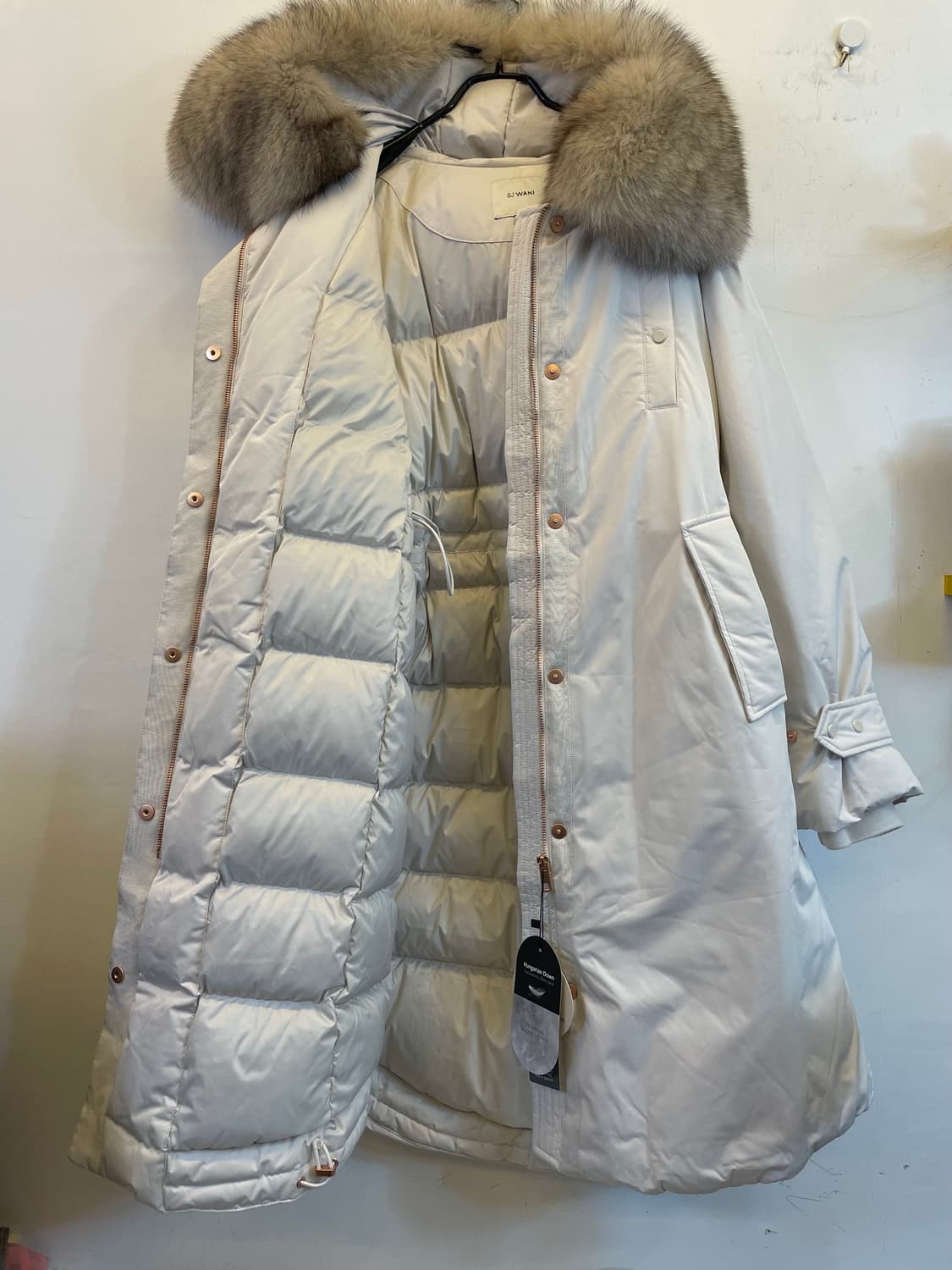 SJ와니 폭스퍼 여성 구스다운롱패딩88 새상품:) 벨트패딩코트점퍼자켓 상품이미지2