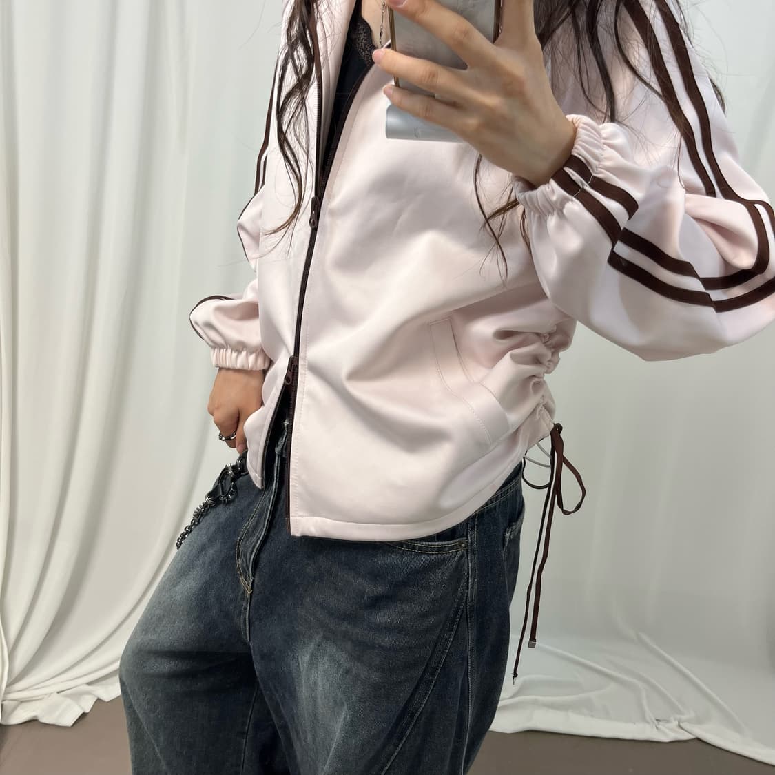 Nerdy pink ribbon track top jersey  상품이미지3