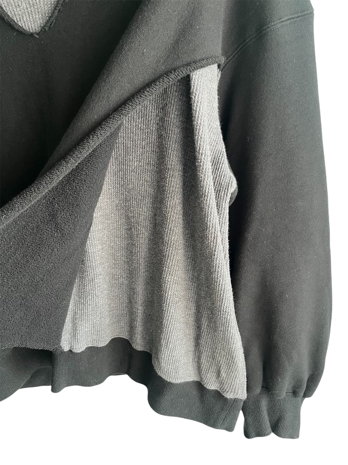 [5] 파세타즘 이중레이어드 스웻셔츠 블랙그레이 상품이미지3