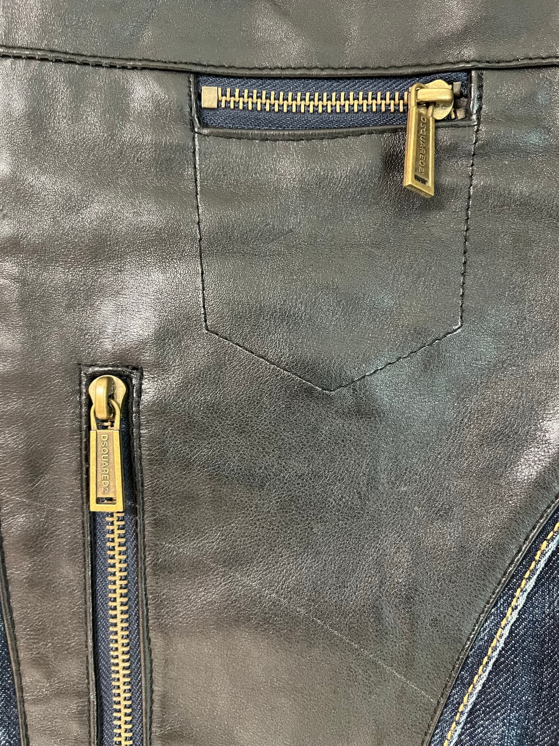 디스퀘어드2 가죽 패치 청바지 48사이즈 정품 상품이미지2