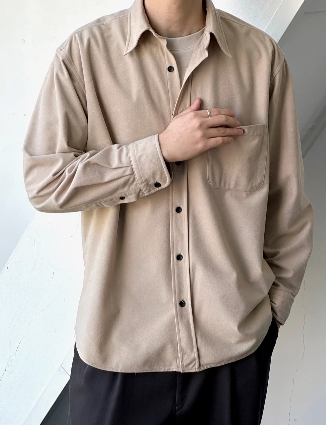 Brushed fabric L/S shirt 상품이미지8