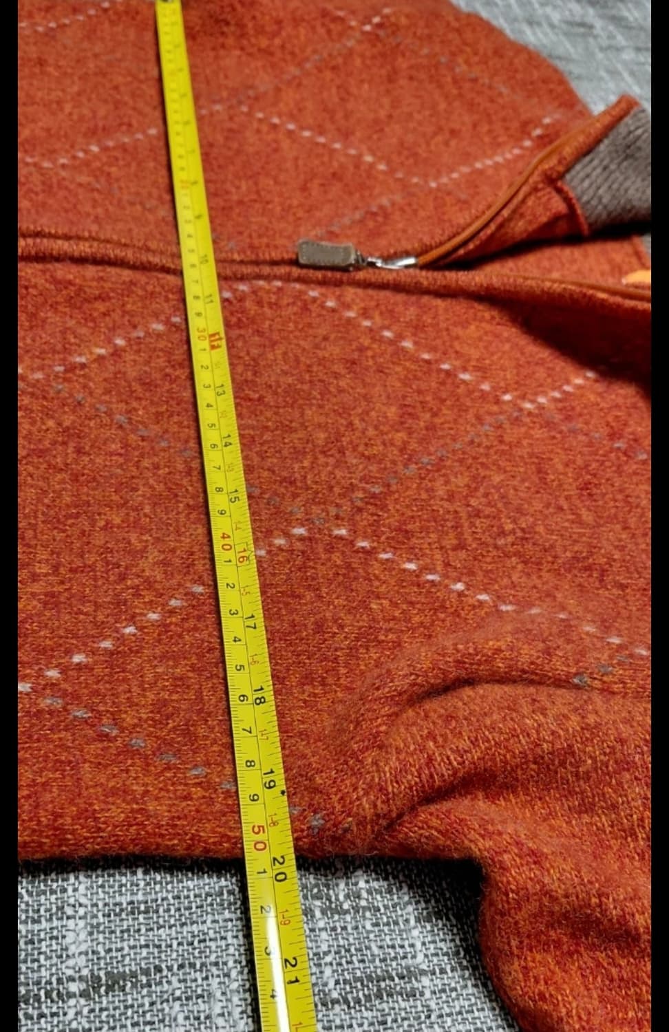 Wilkes Bashford 남성 아가일 니트 집업 M 상품이미지8