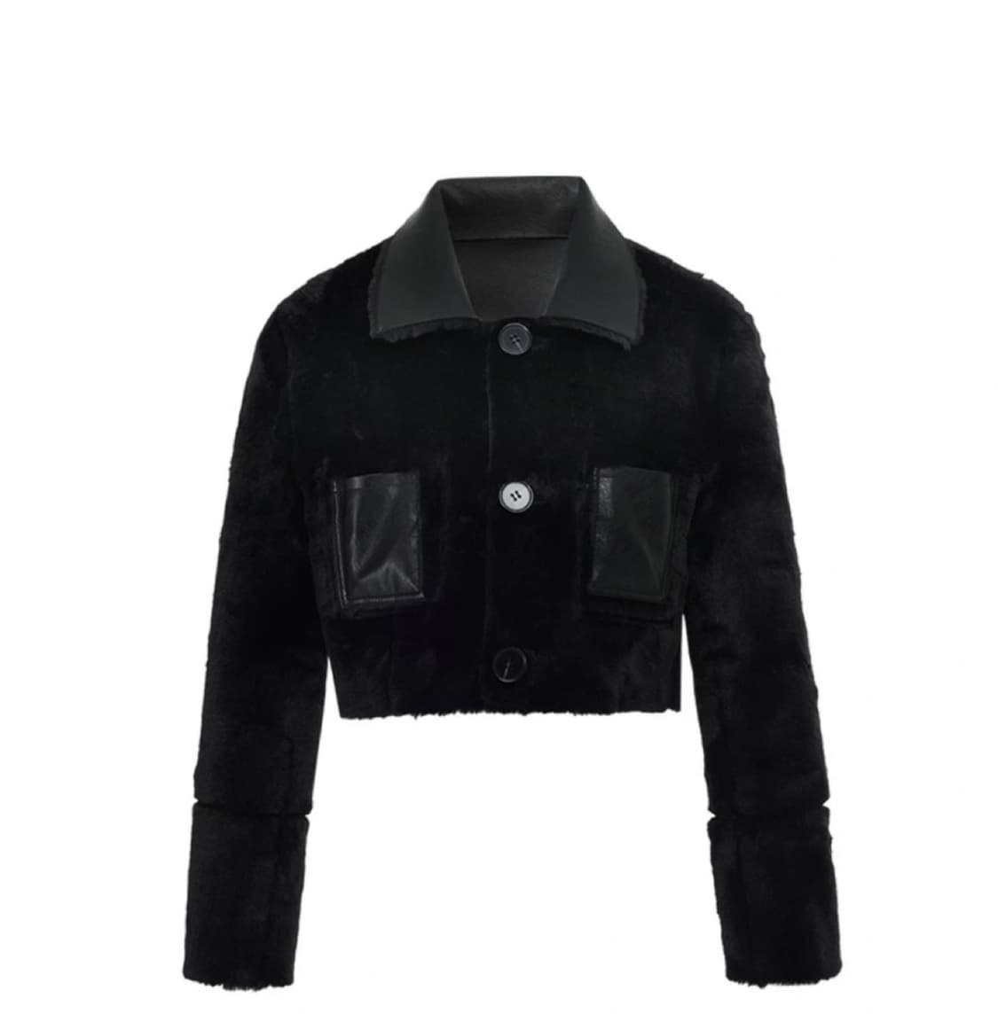 낫유어로즈 숏 리버시블 레더 무스탕 상품이미지3