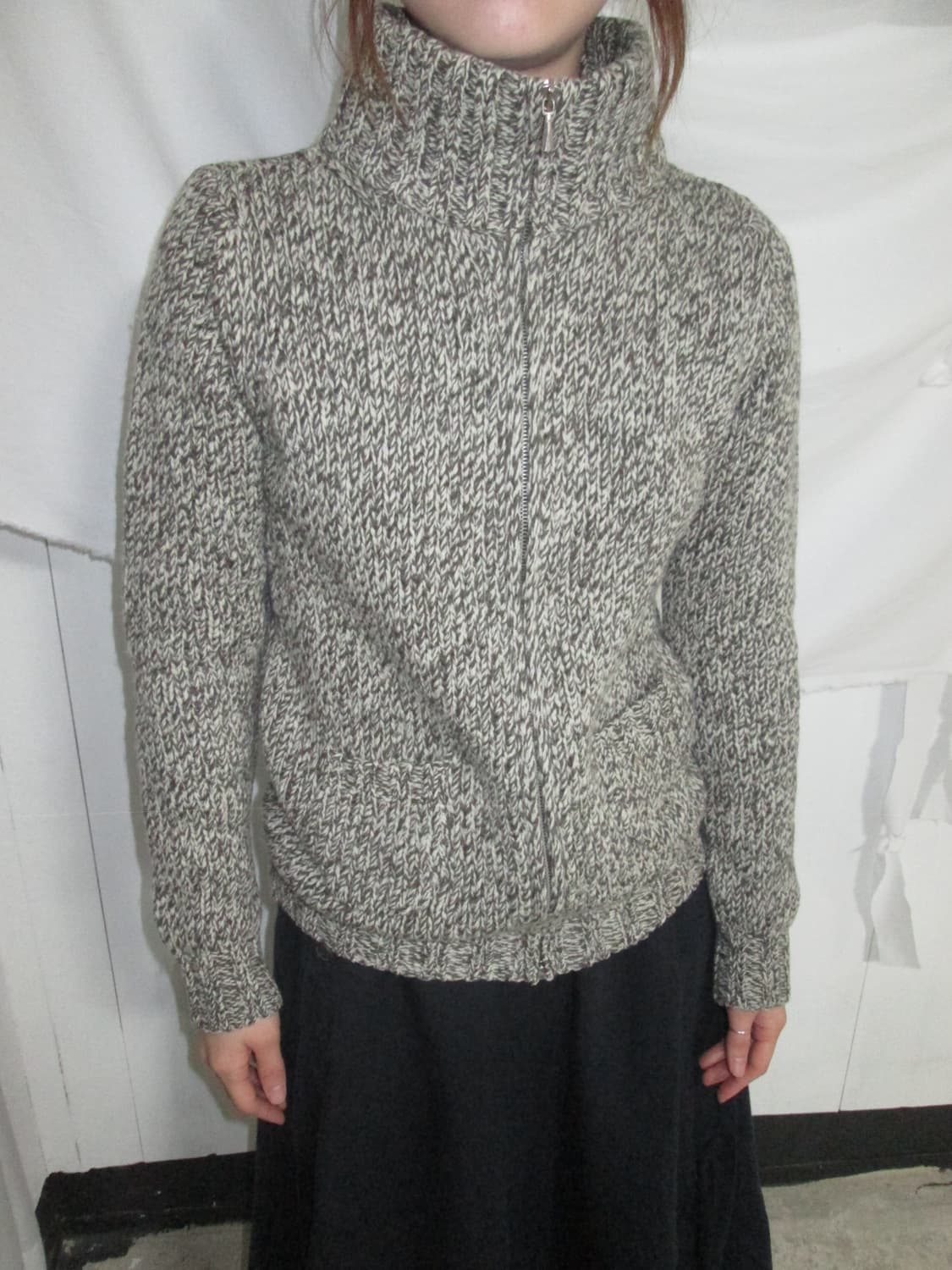 Sisley Melange Zip Knit 상품이미지5